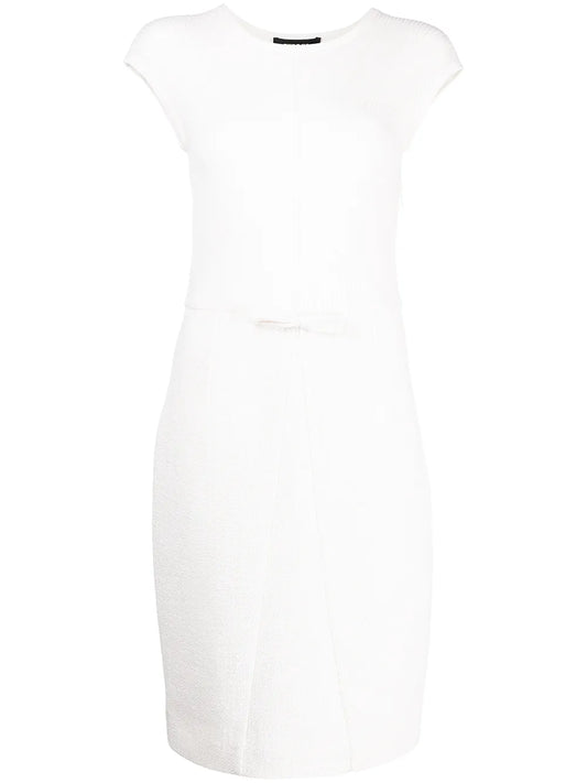 Ribbed-Panel Detail Dress