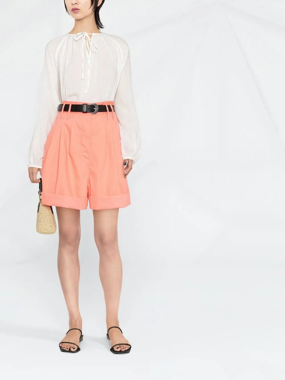 High-Waisted Tailored Shorts