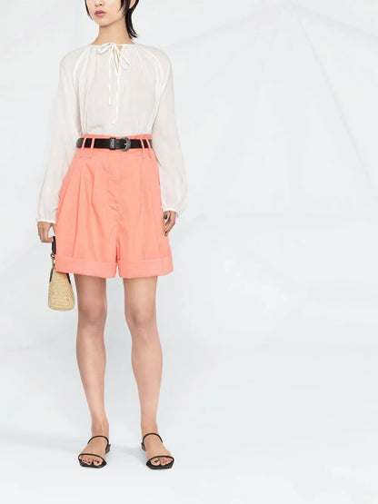 High-Waisted Tailored Shorts