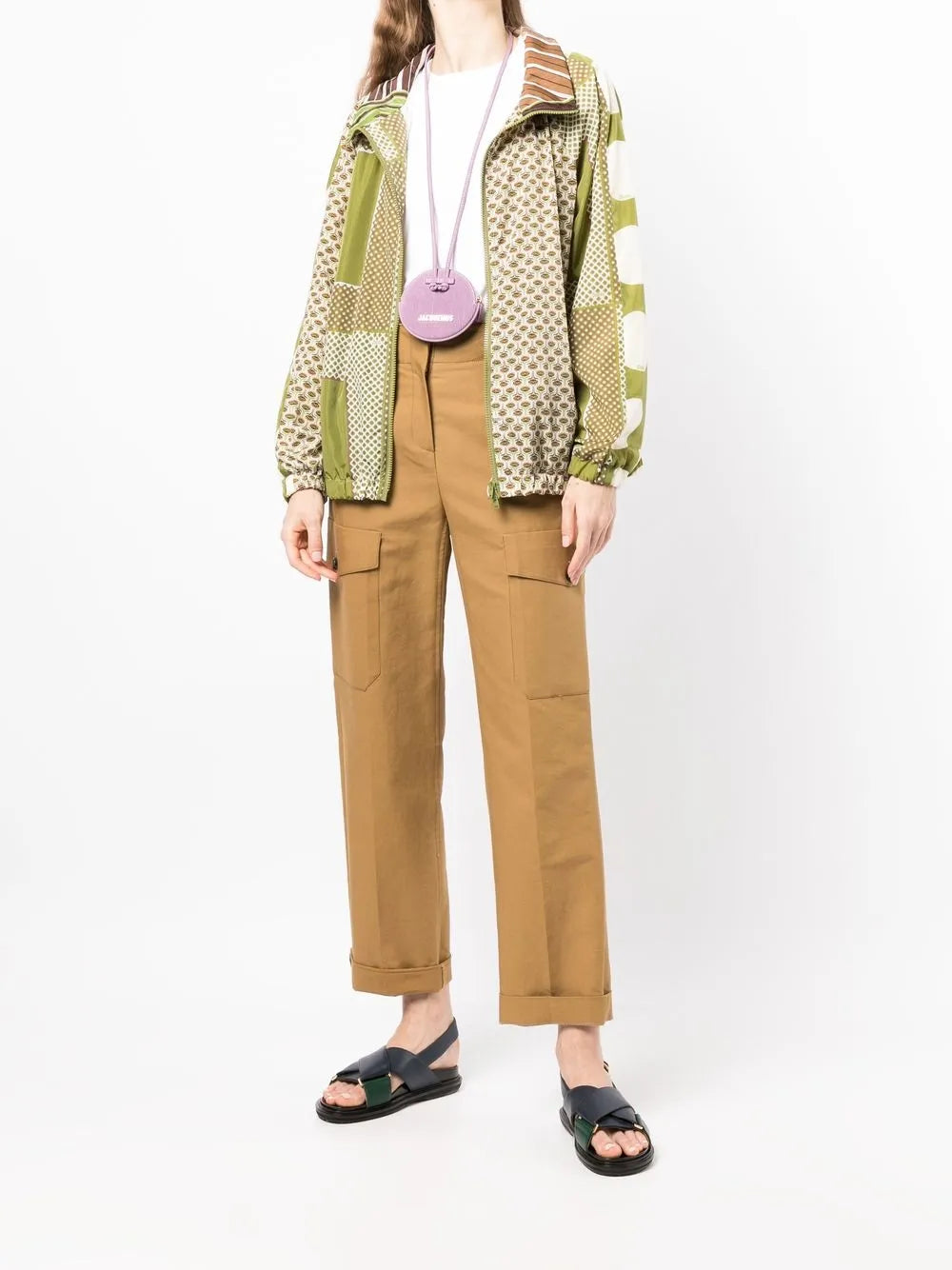 Mix-Print Zip-Up Jacket