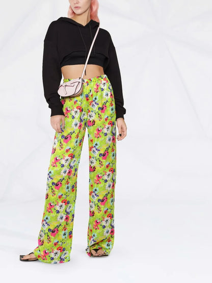 Floral Pattern Palazzo Trousers