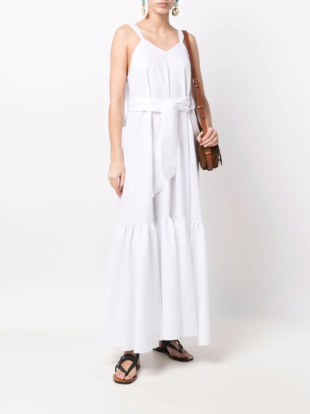 Panelled Tied-Waist Dress