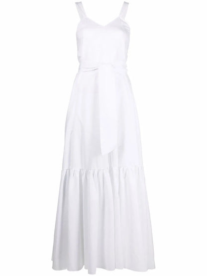 Panelled Tied-Waist Dress