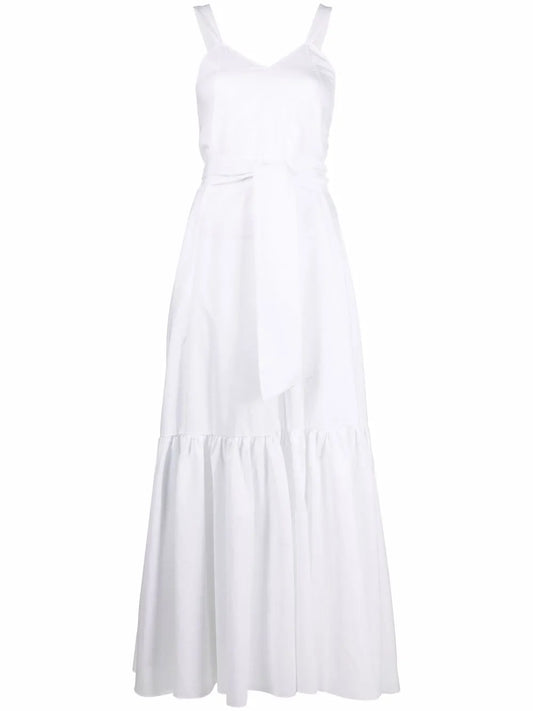 Panelled Tied-Waist Dress