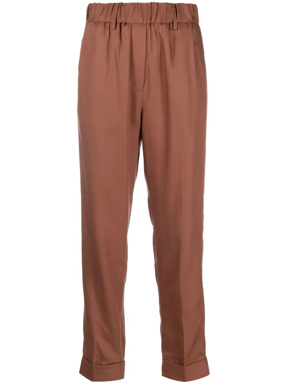 Elasticated-Waistband Detail Trousers