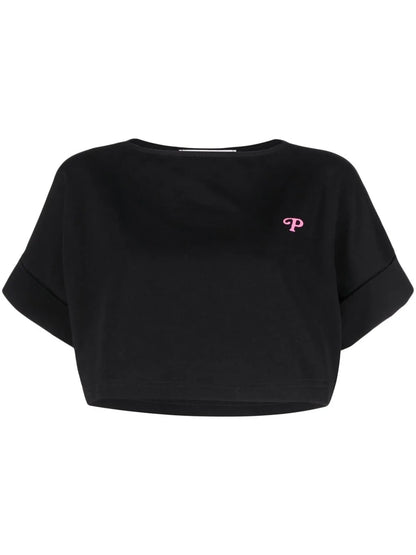 Cropped Logo-Print T-Shirt