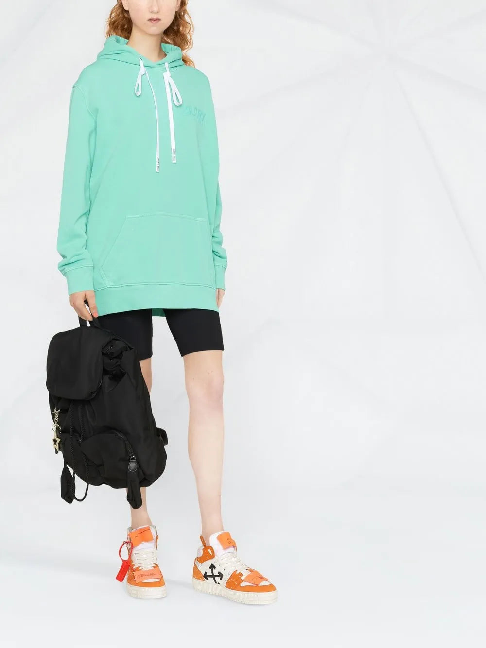 Tonal Logo Print Hoodie
