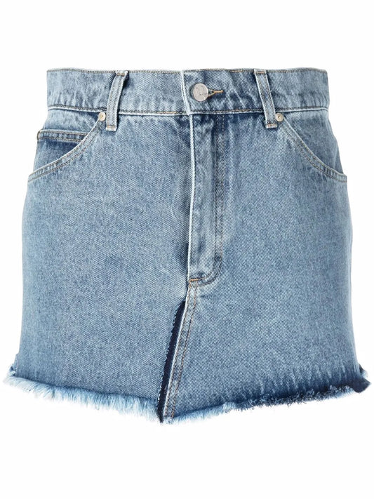 Washed Denim Skirt