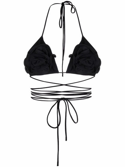 Floral-Effect Bikini Top