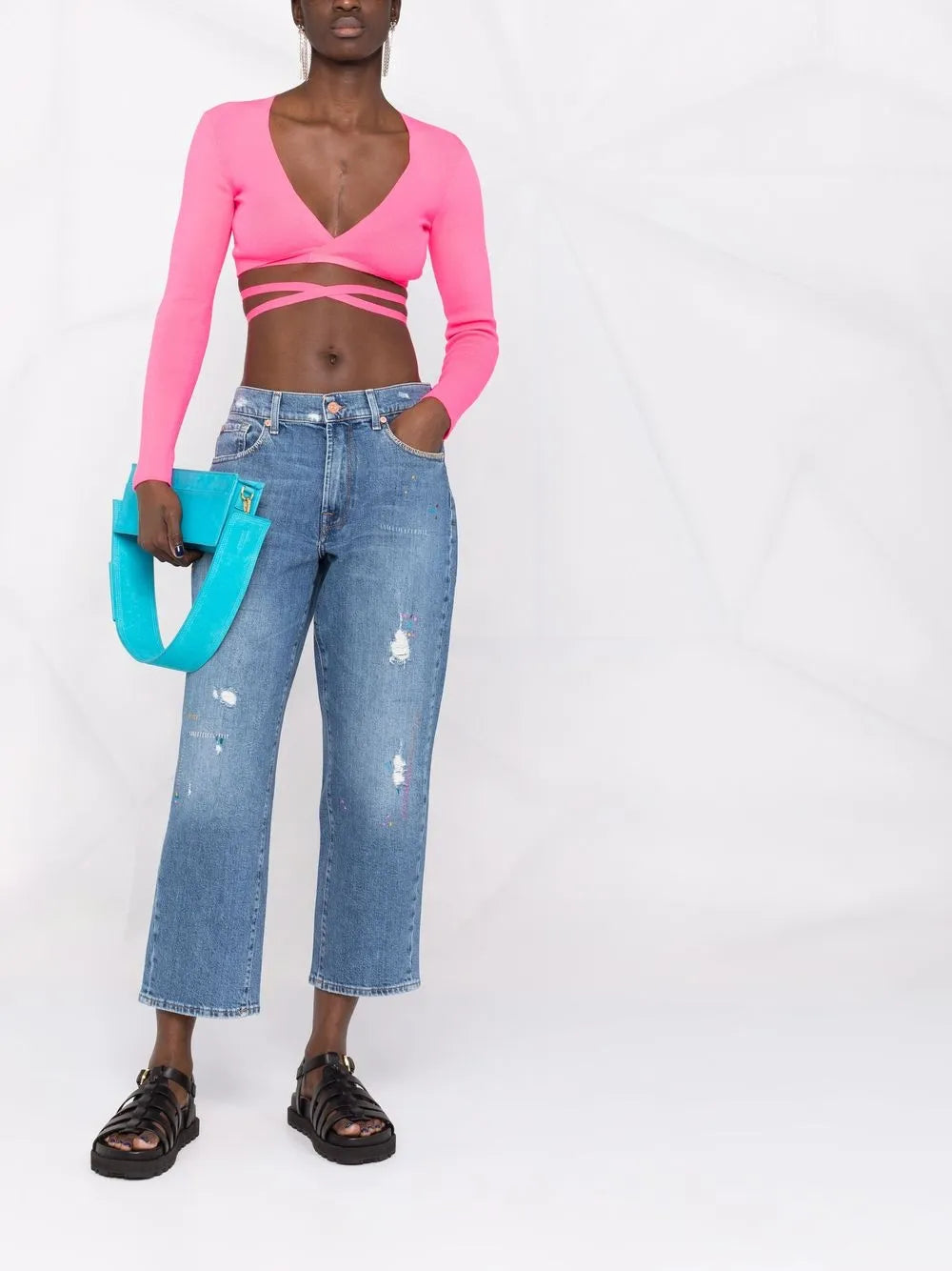 Lace-Up Cropped Top