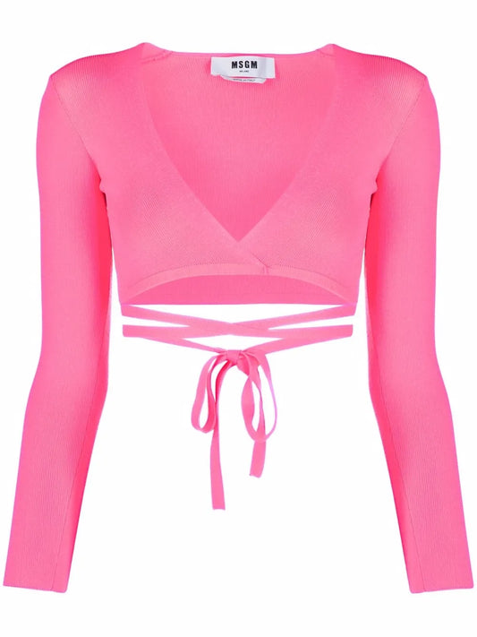 Lace-Up Cropped Top