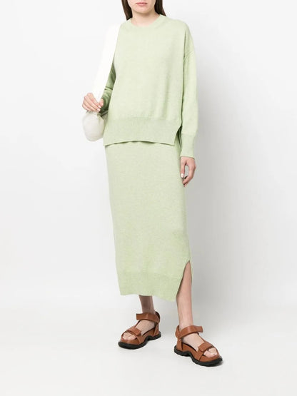 High-Waisted Knit Skirt