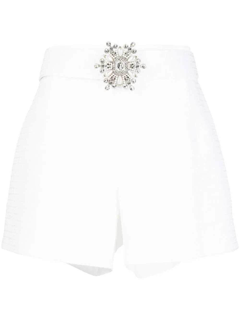 Crystal-Bucket Tweed Shorts