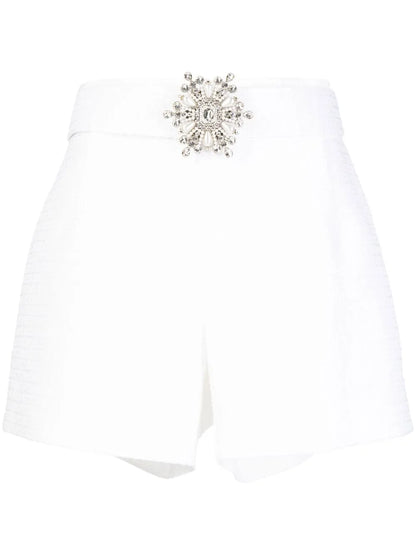 Crystal-Bucket Tweed Shorts