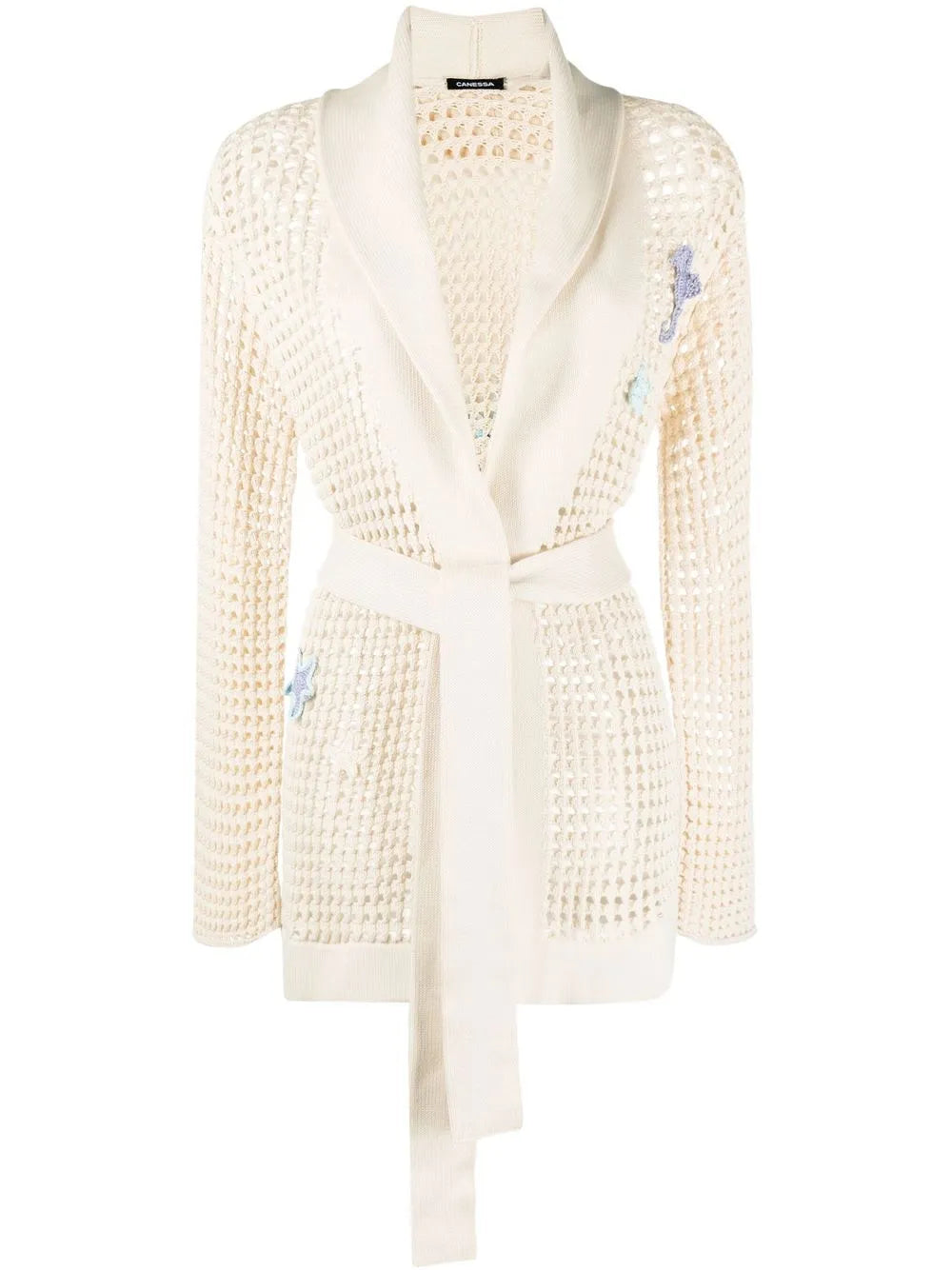 Open-Knit Sea-Patch Cardigan