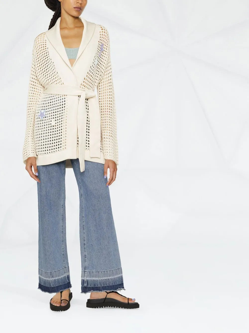 Open-Knit Sea-Patch Cardigan