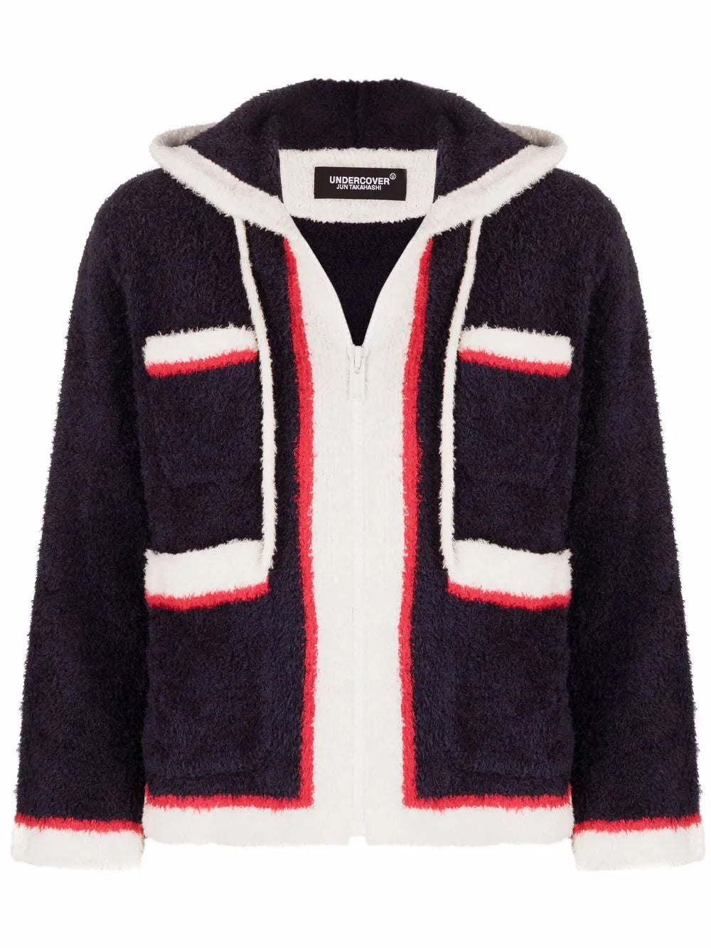 Stripe-Trim Hooded Jacket