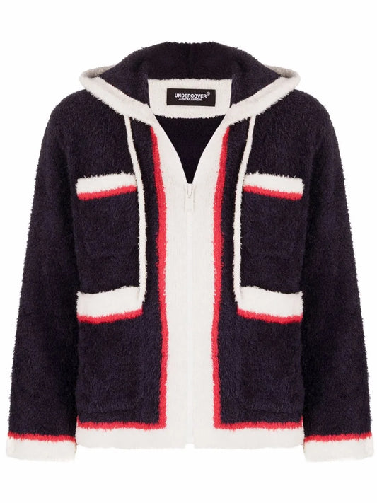 Stripe-Trim Hooded Jacket