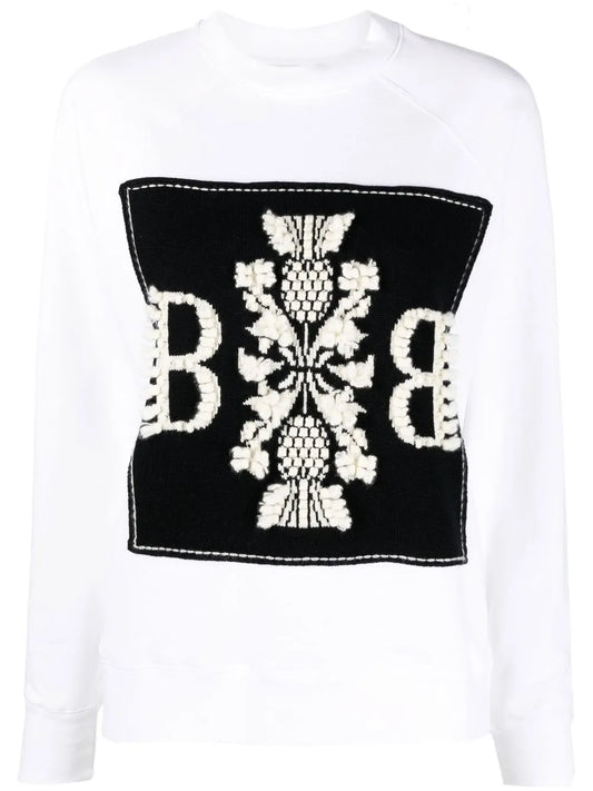 Embroidered Panelled Sweatshirt