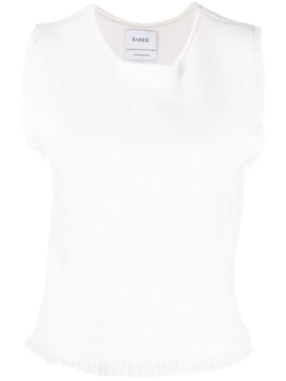 Fringe-Trim Knitted Top