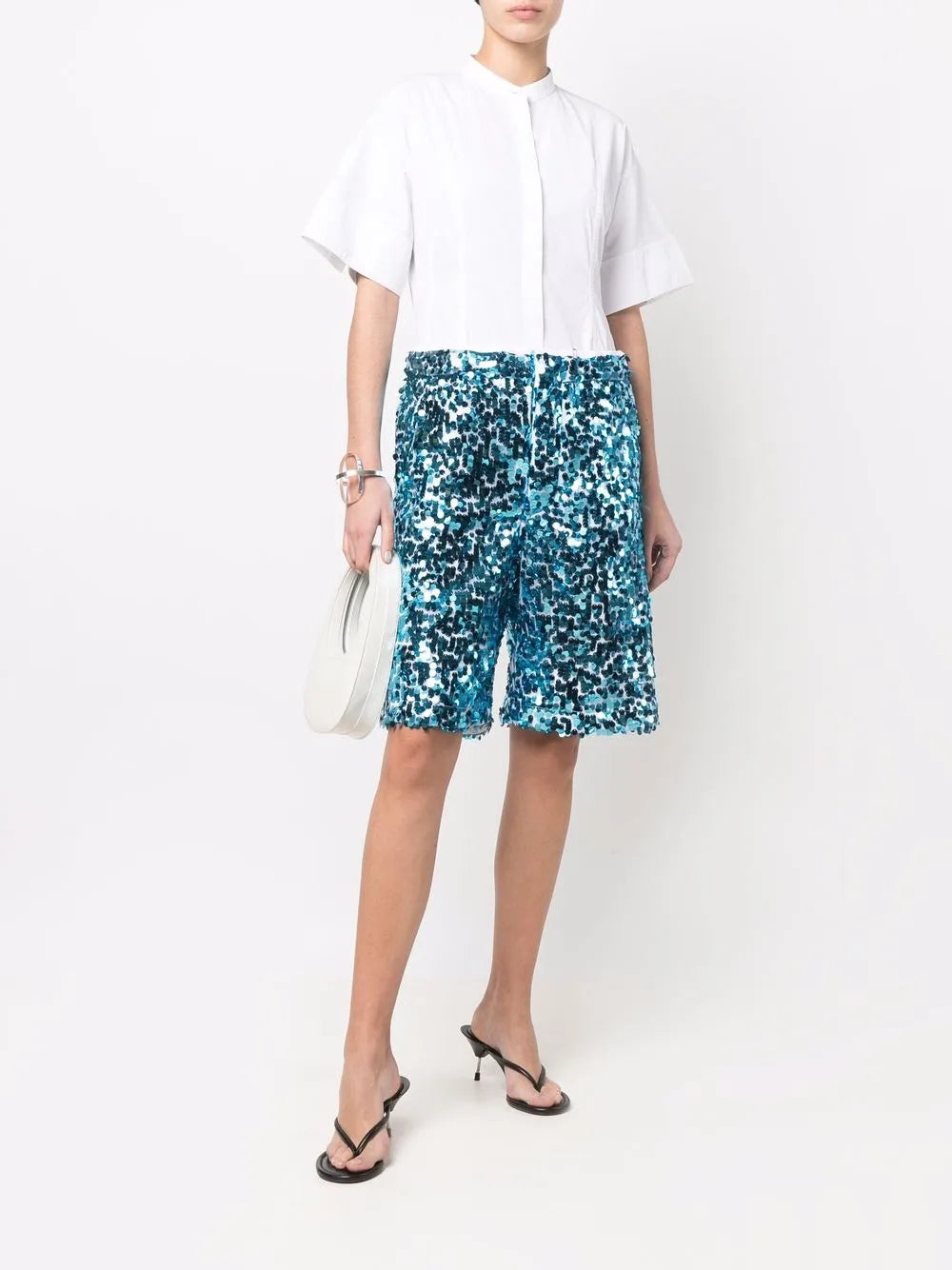 Sequinned Bermuda Shorts