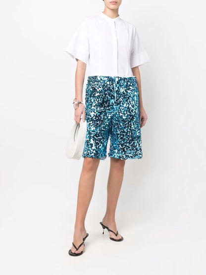Sequinned Bermuda Shorts