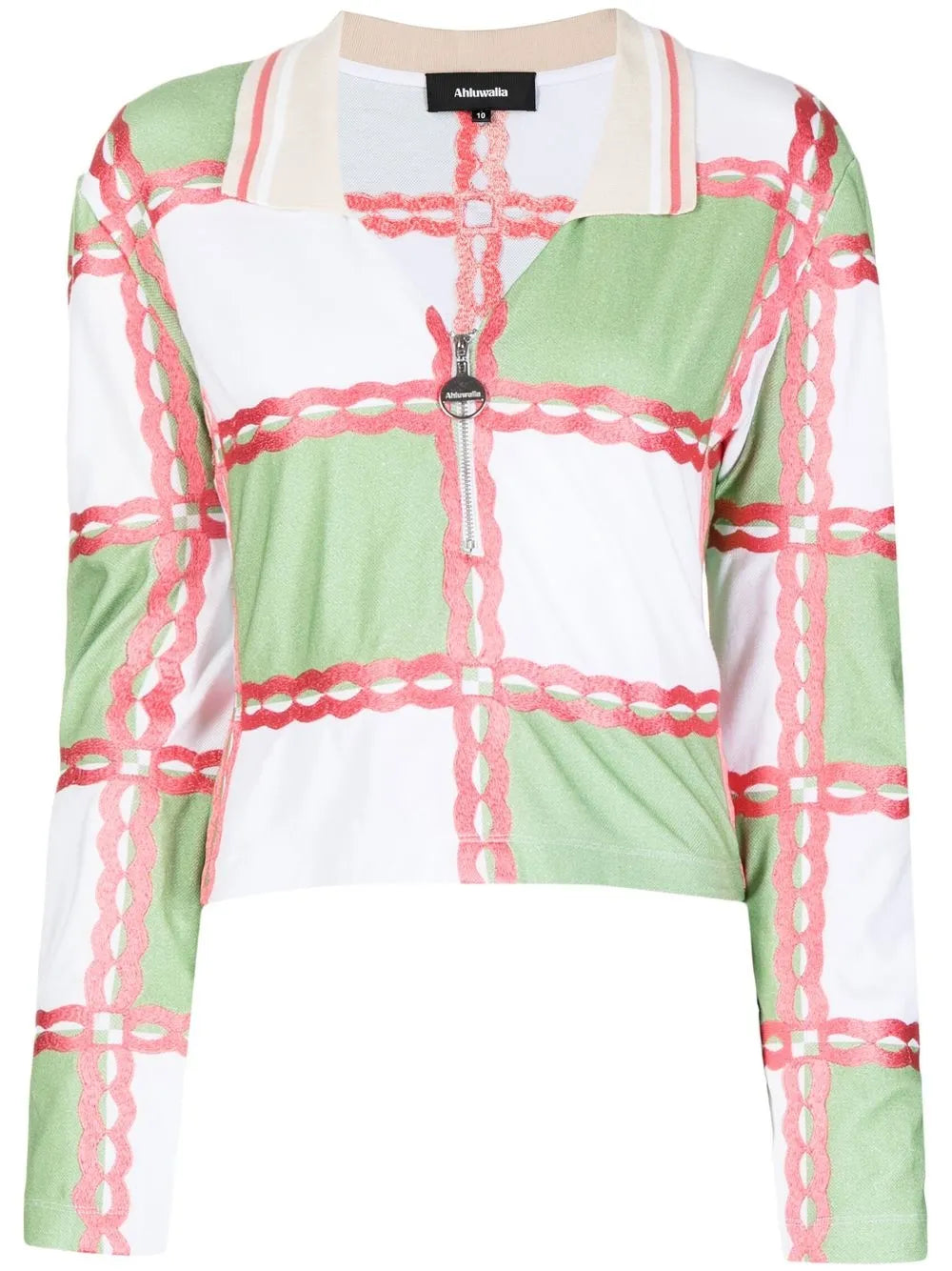 Zip-Placket Polo Top