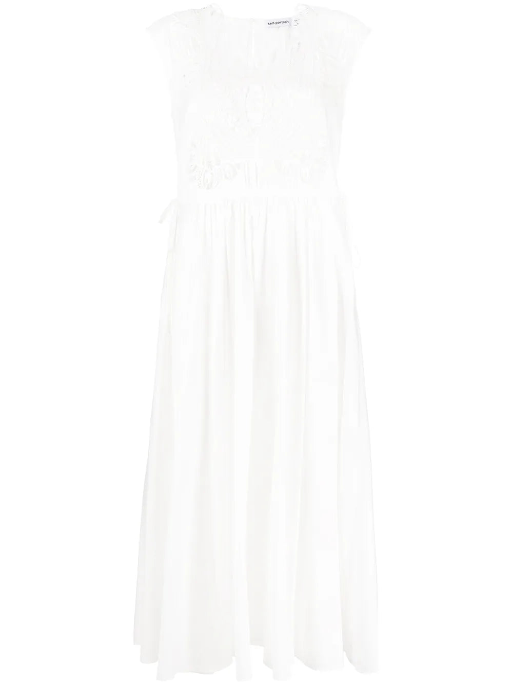 White Macrame Lace Organic Cotton Dress