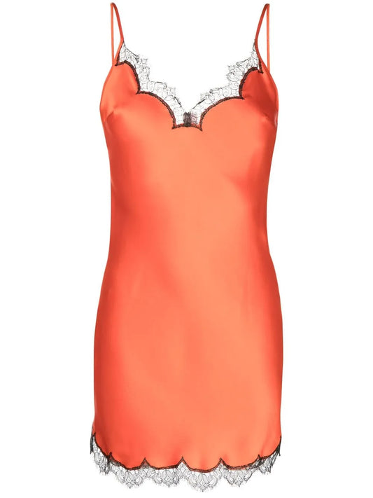 Lace-Trim Slip Dress