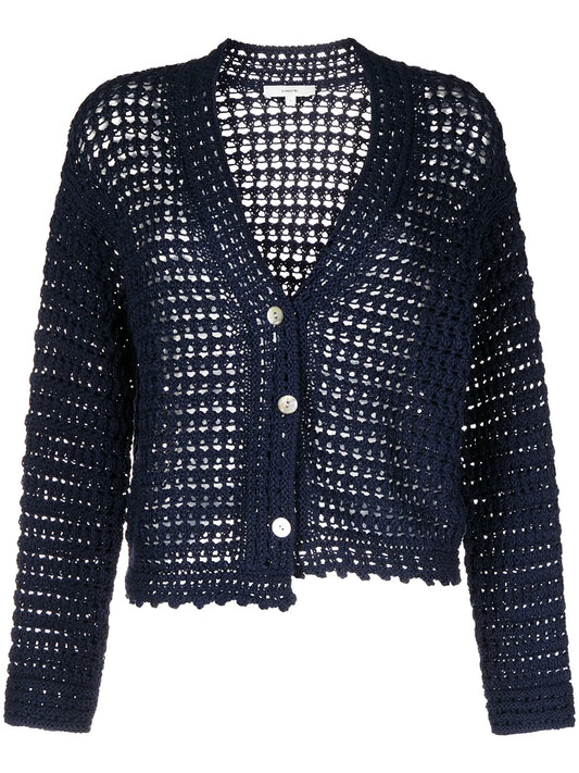 Crochet V-Neck Cardigan