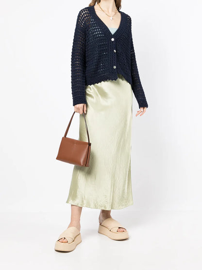 Crochet V-Neck Cardigan