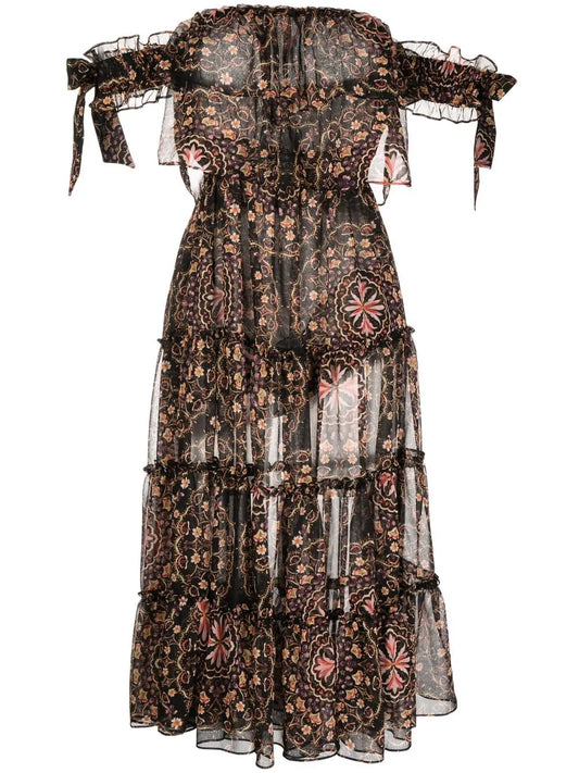 Micaela Off-Shoulder Midi Dress