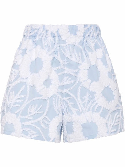 Floral Embroidered Shorts