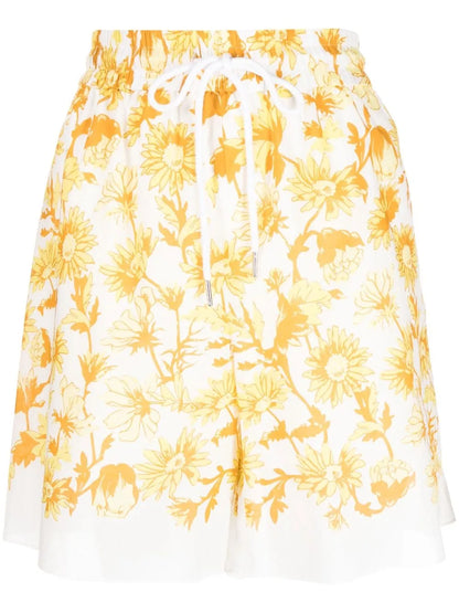 Floral-Print Drawstring Shorts