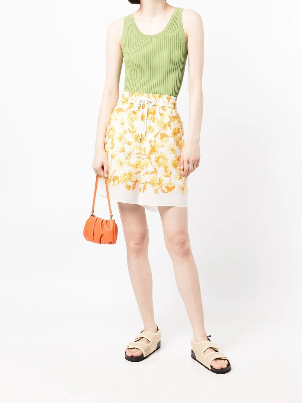 Floral-Print Drawstring Shorts