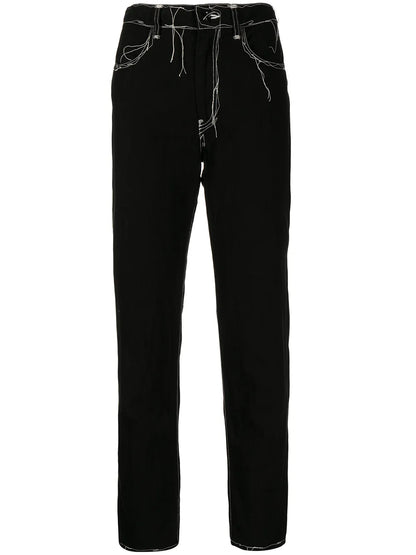 Contrast-Stitch Jeans