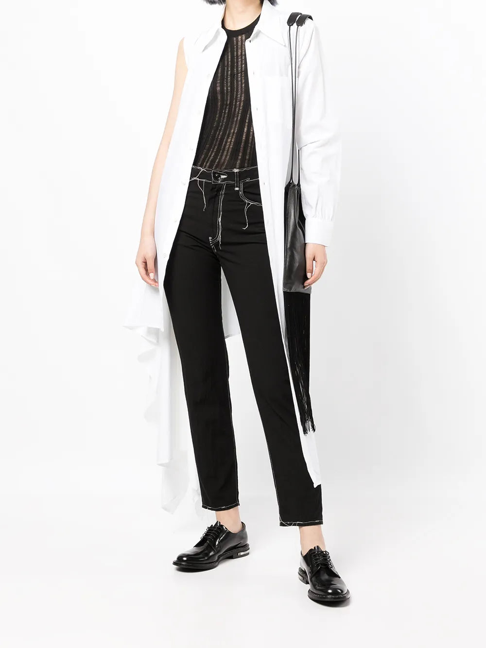 Contrast-Stitch Jeans