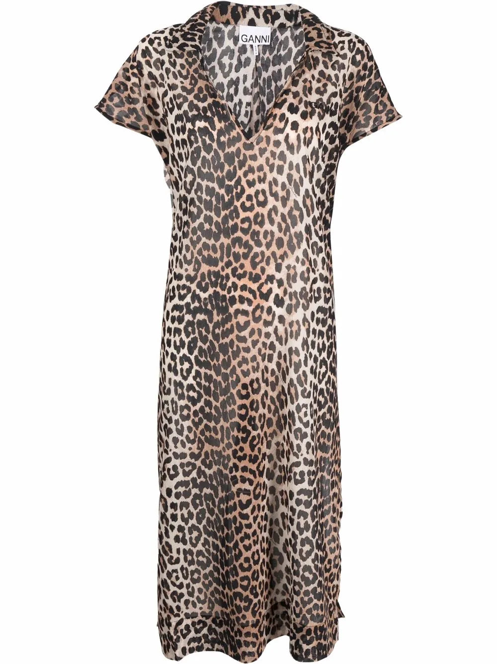 Leopard-Print Organic-Cotton Dress