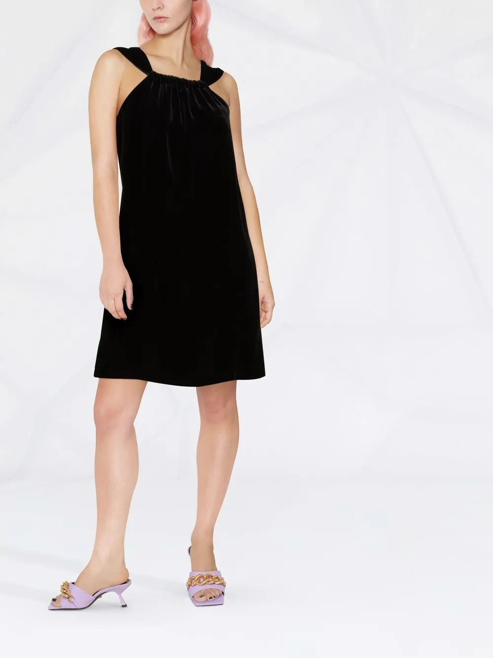 Sleeveless Shift Mini Dress