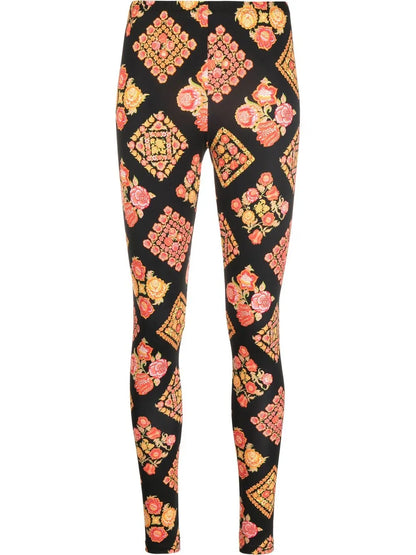 Floral Check Leggings