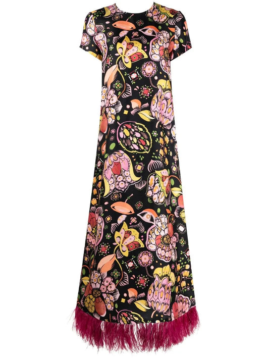 Swing Floral-Print Maxi Dress
