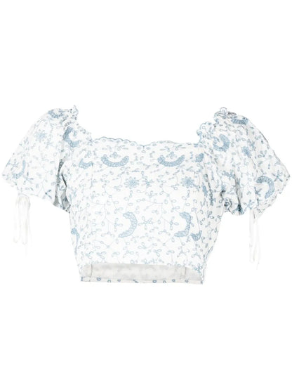 Melina Broderie-Anglaise Crop Top