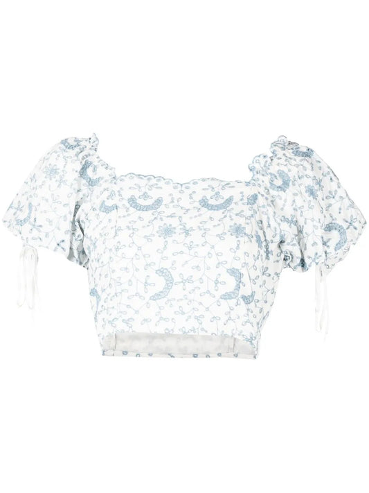 Melina Broderie-Anglaise Crop Top