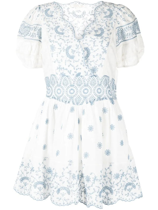 Valente Broderie-Anglaise Mini Dress