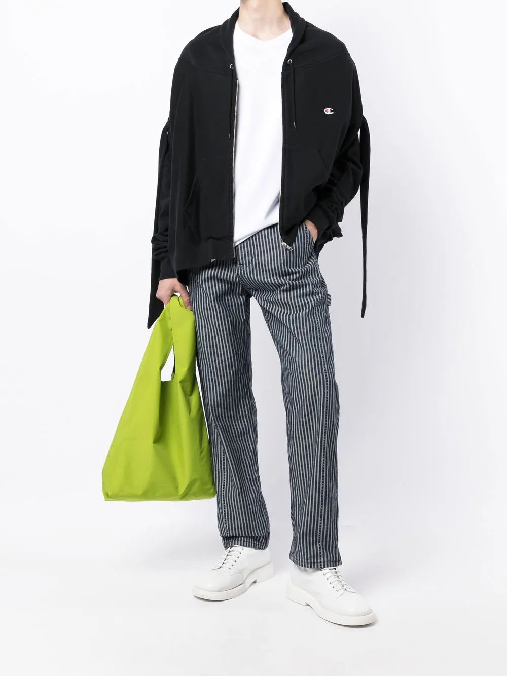 Draped Sleeve Drawstring Hoodie