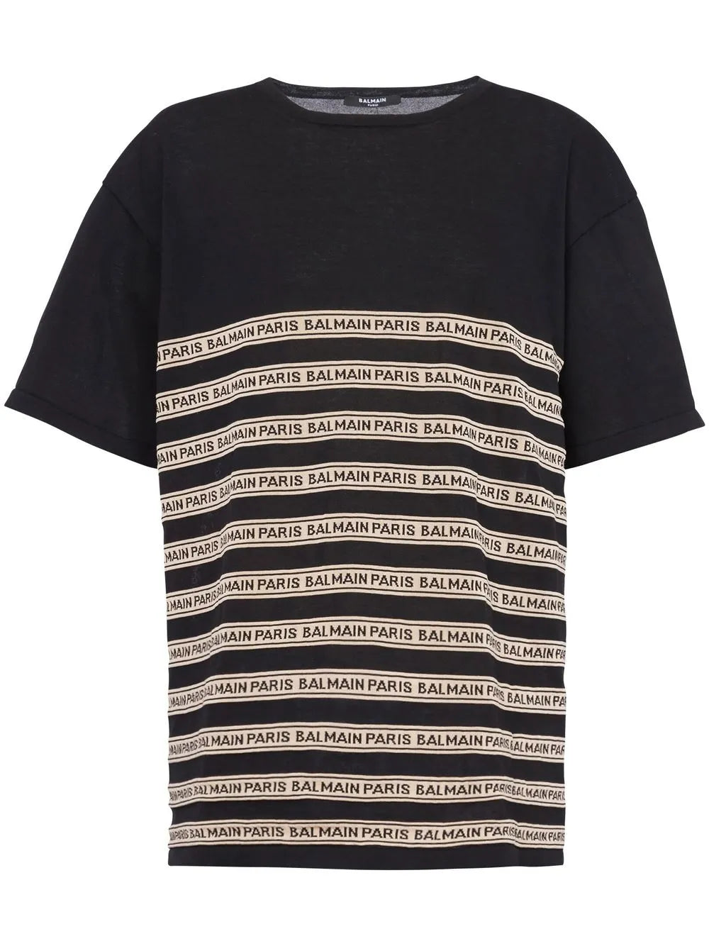 Striped Logo-Lettering Knit Top