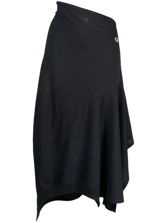 Logo-Patch Asymmetric Skirt