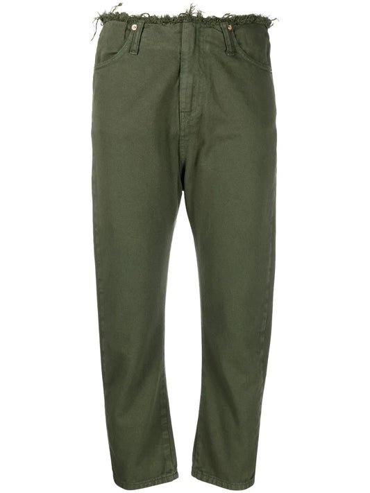 Cropped Straight-Leg Jeans