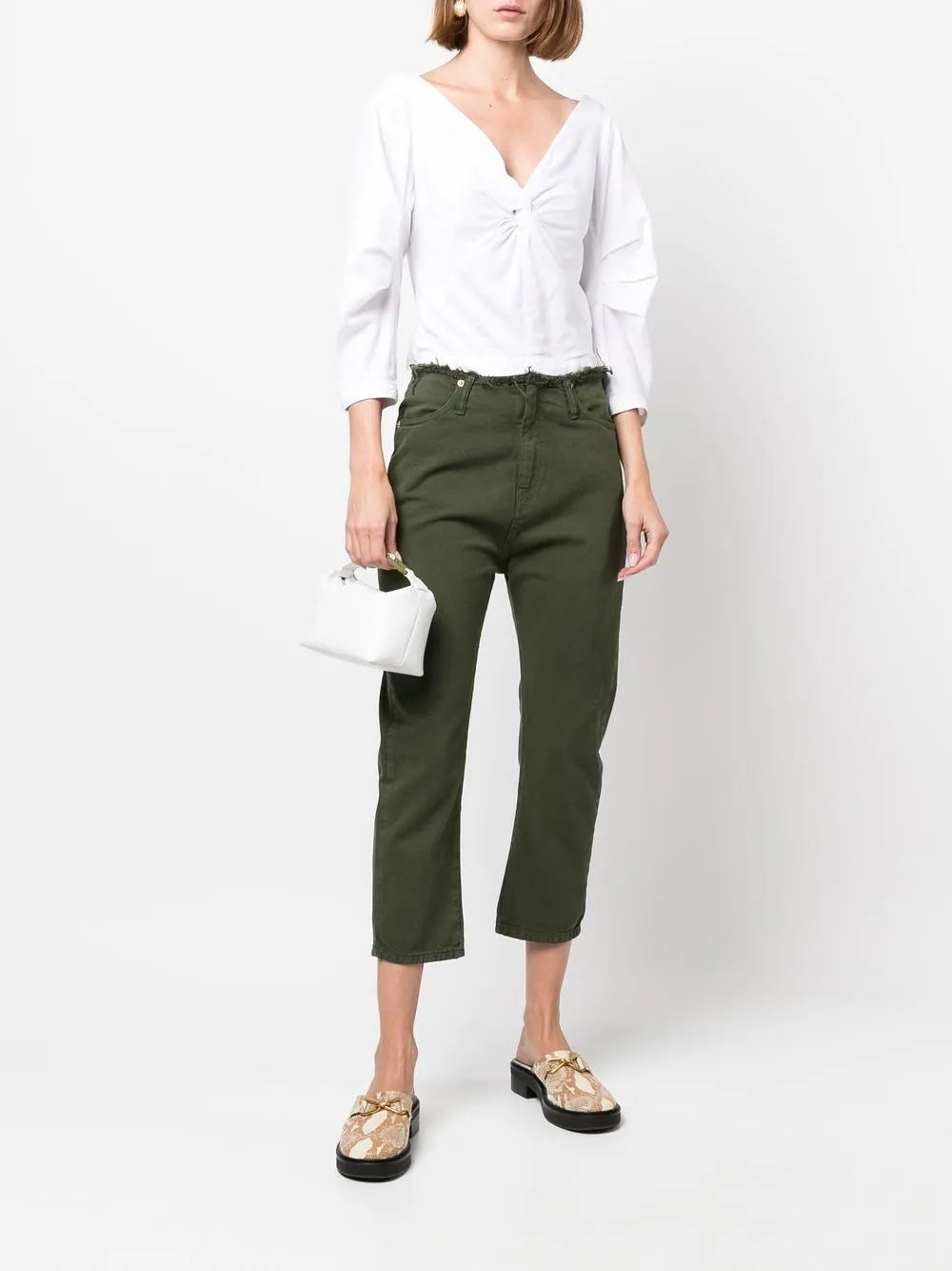 Cropped Straight-Leg Jeans