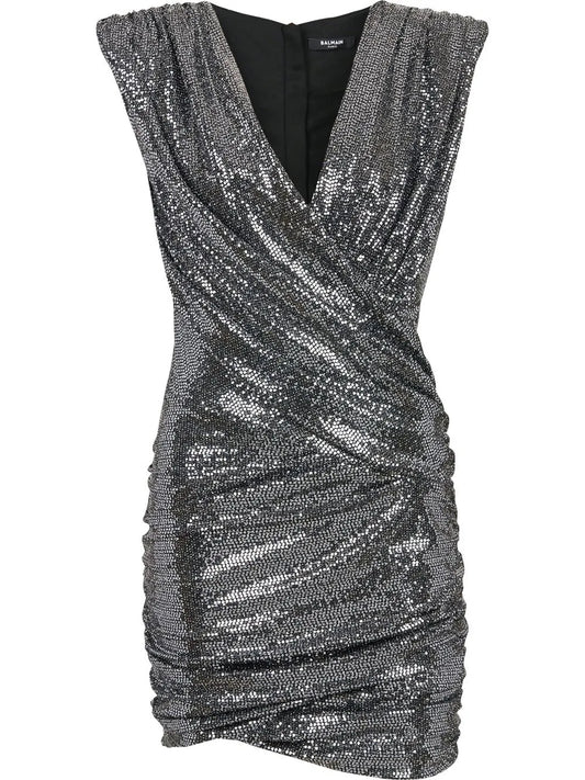 Wrap Sleeveless Mini Dress